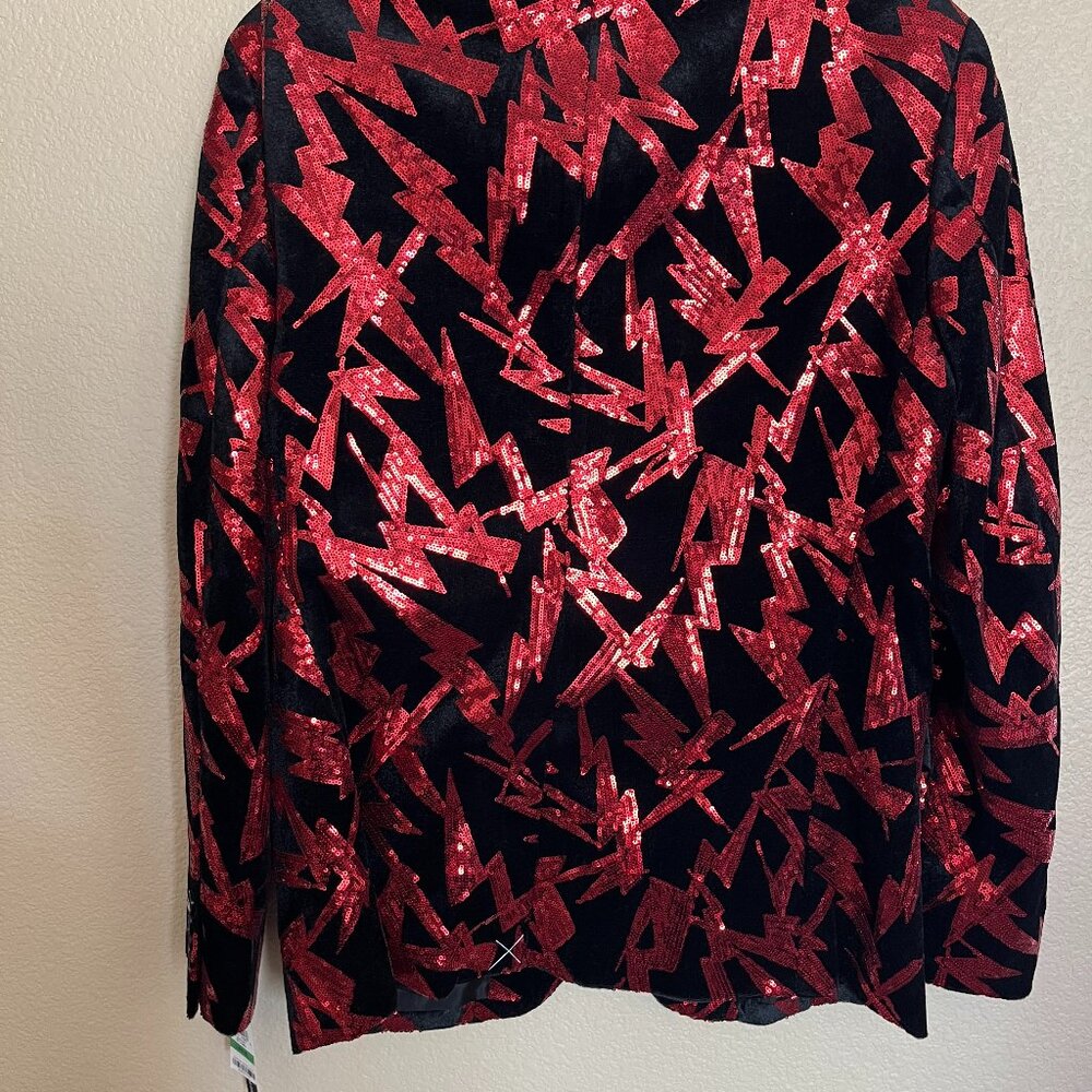 I.N.C International Concept Men's Blazer Black and Red Size Slim Fit L